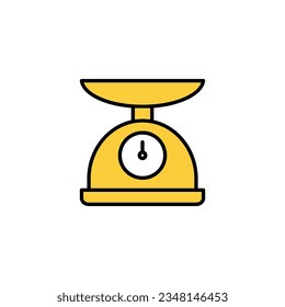 Escala el vector de icono para la web y la aplicación móvil. Signo de escala de peso y símbolo