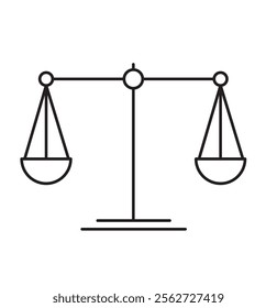 Scales icon vector for web and mobile app. Law scale icon. Justice sign and symbol