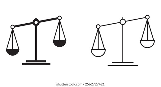 Scales icon vector for web and mobile app. Law scale icon. Justice sign and symbol