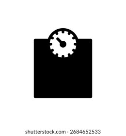 Vector del icono de las escalas para el Web y el App móvil. Signo y símbolo de la escala de peso