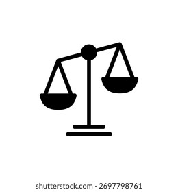 Dimensiona o vetor de ícone para aplicativos móveis e da Web. Ícone da escala de lei. Símbolo e sinal de justiça