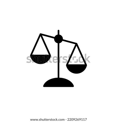 Scales icon vector for web and mobile app. Law scale icon. Justice sign and symbol
