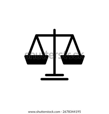 Scales icon vector for web and mobile app. Law scale icon. Justice sign and symbol