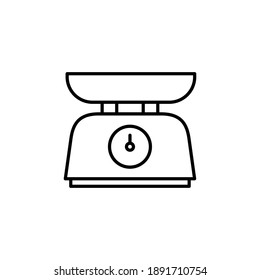 Scales icon vector. Weight scale icon