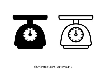 Scales icon vector. Weight scale sign and symbol