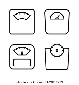 Scales icon vector. Weight scale sign and symbol