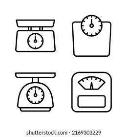 Scales icon vector. Weight scale sign and symbol