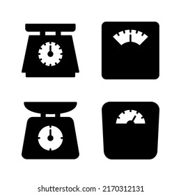 Scales icon vector. Weight scale sign and symbol