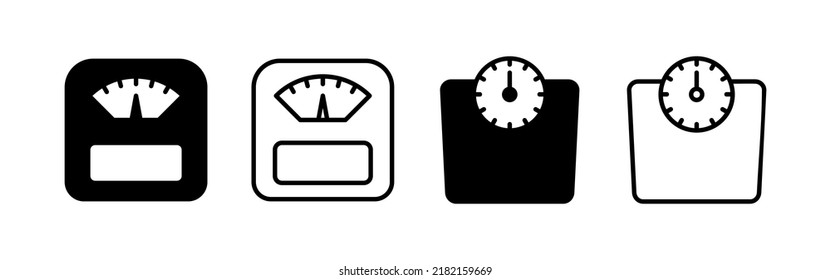 Scales Icon Vector. Weight Scale Sign And Symbol