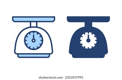 Scales icon vector. Weight scale sign and symbol