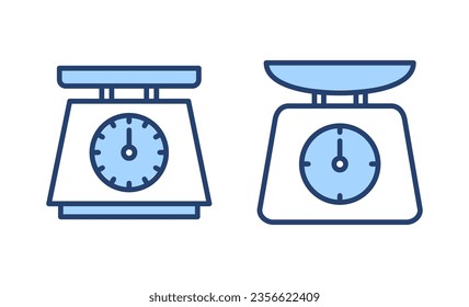 Scales icon vector. Weight scale sign and symbol