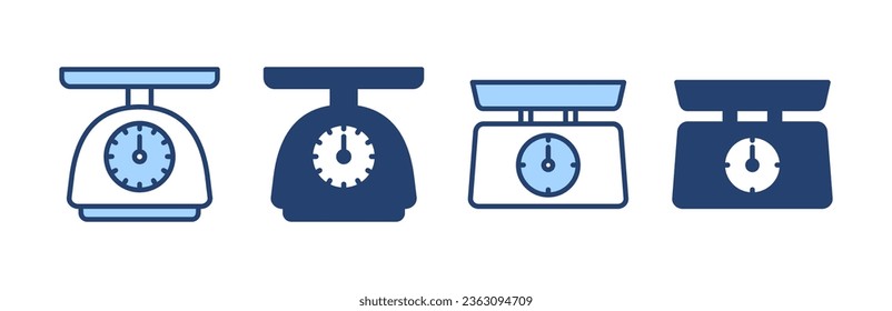 Scales icon vector. Weight scale sign and symbol