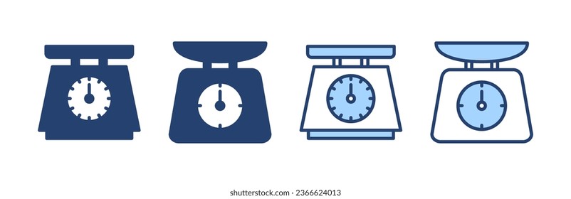 Scales icon vector. Weight scale sign and symbol