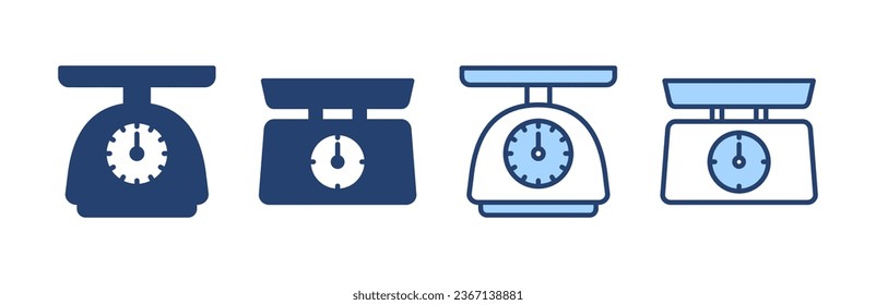 Scales icon vector. Weight scale sign and symbol