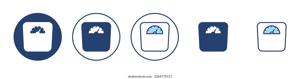 Scales icon vector. Weight scale sign and symbol
