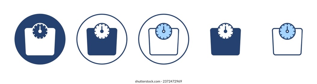 Scales icon vector. Weight scale sign and symbol