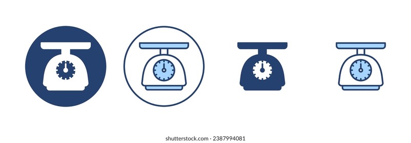 Scales icon vector. Weight scale sign and symbol