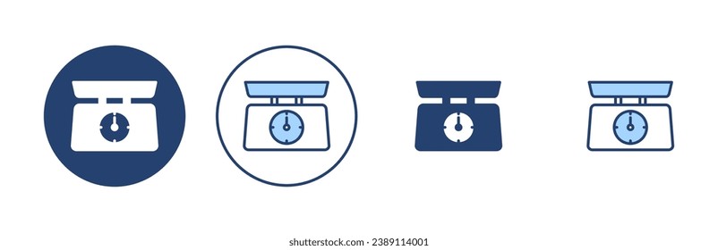 Escala el vector de icono. Signo de escala de peso y símbolo