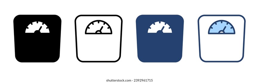 Scales icon vector. Weight scale sign and symbol