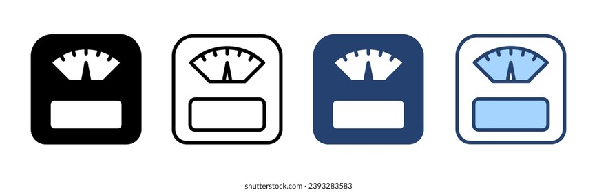 Skaliert Symbol-Vektorgrafik. Waage-Zeichen und -Symbol