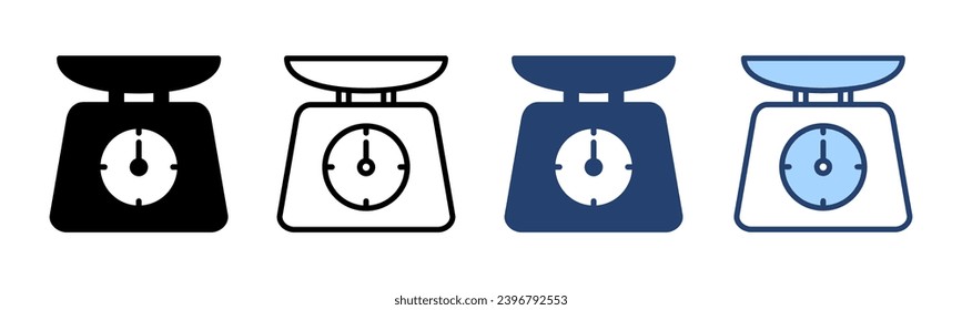 Scales icon vector. Weight scale sign and symbol