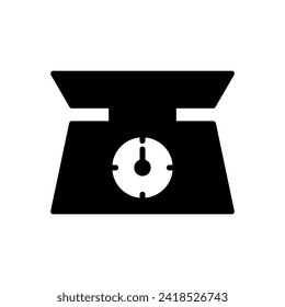 Scales icon vector. Weight scale icon