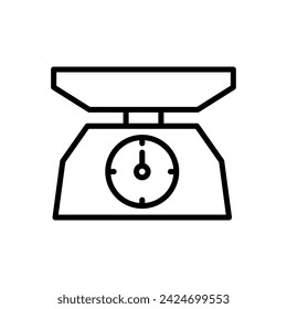 Scales icon vector. Weight scale icon