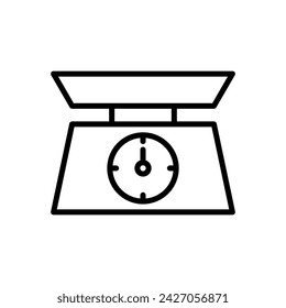 Scales icon vector. Weight scale icon