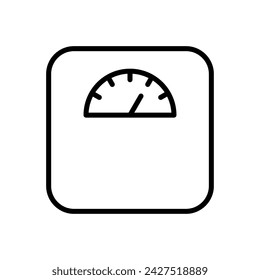 Scales icon vector. Weight scale icon