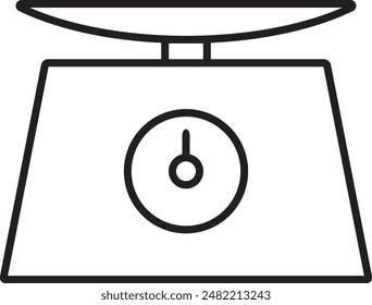 Scales icon vector. Weight scale icon