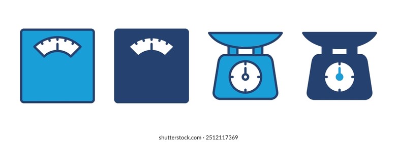 Scales icon vector. Weight scale icon