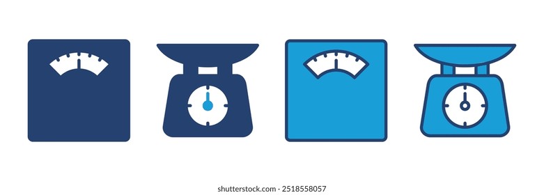 Scales icon vector. Weight scale icon