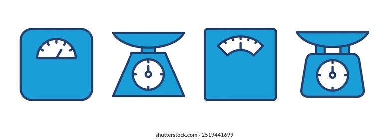Scales icon vector. Weight scale icon