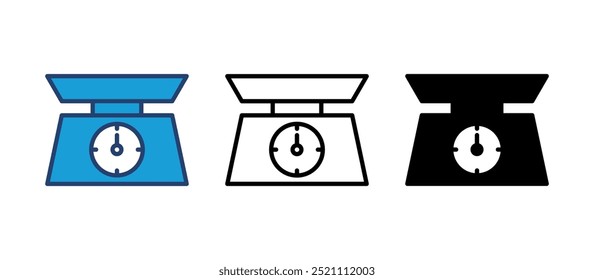 Scales icon vector. Weight scale icon