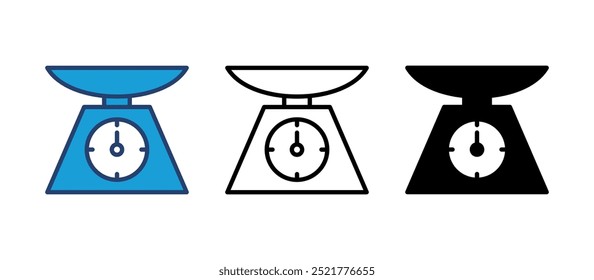 Scales icon vector. Weight scale icon