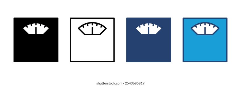 Scales icon vector. Weight scale icon