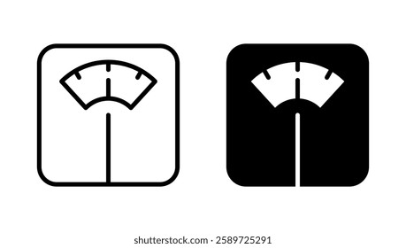 Scales icon vector. Weight scale sign and symbol
