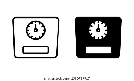 Scales icon vector. Weight scale sign and symbol