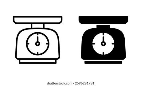 Scales icon vector. Weight scale sign and symbol