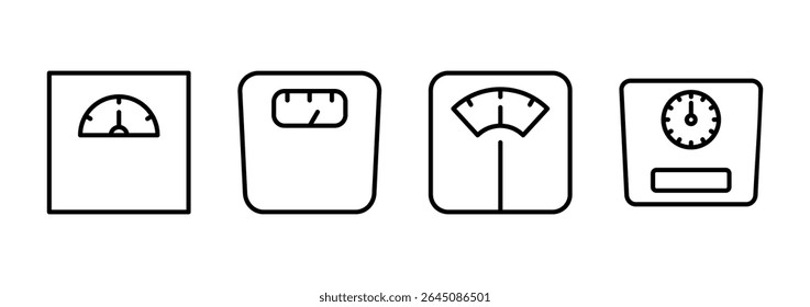 Vector de icono de escalas. Signo y símbolo de la escala de peso