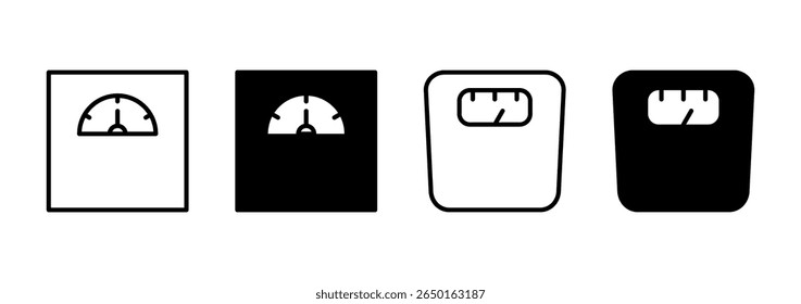 Vector de icono de escalas. Signo y símbolo de la escala de peso