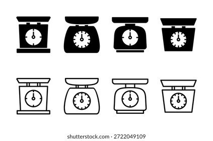 Vector de icono de escalas. Signo y símbolo de la escala de peso