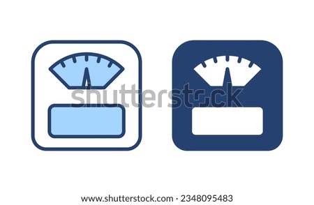 Scales icon vector. Weight scale sign and symbol