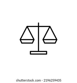 Scales icon for web and mobile app. Law scale icon. Justice sign and symbol