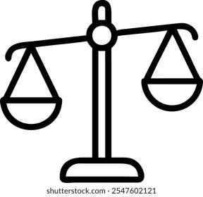 Scales icon for web and mobile app. Law scale icon. Justice sign and symbol
