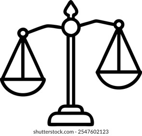 Icono de escalas para Web y App móvil. Icono de escala de ley. Signo y símbolo de justicia