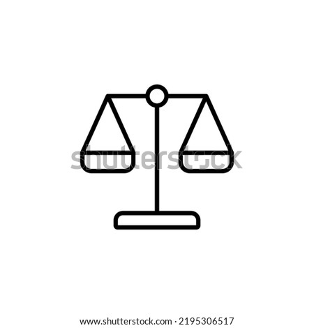 Scales icon for web and mobile app. Law scale icon. Justice sign and symbol