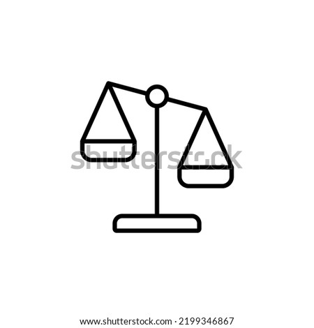 Scales icon for web and mobile app. Law scale icon. Justice sign and symbol