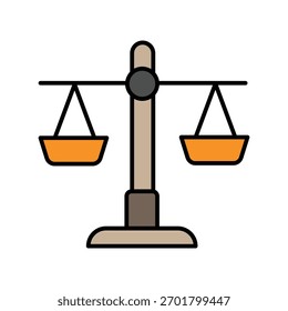 Icono de escalas con fondo blanco Vector ilustración de stock