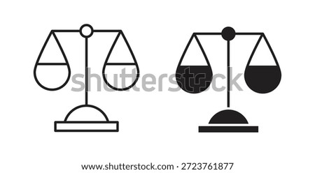 Scales icons in filled, thin line, outline and strokes